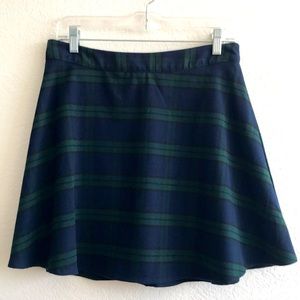 Plaid A-line mini skirt